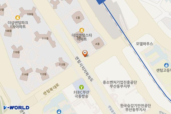 부산해운대 더샵센텀스타7 위치 지도 — 부산광역시 해운대구 센텀동로 123