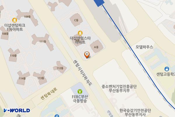 부산해운대 더샵센텀스타8 위치 지도 — 부산광역시 해운대구 센텀동로 123