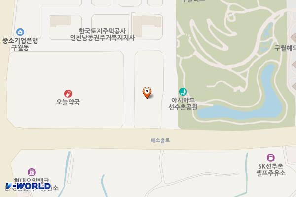 인천남동 구월테크노밸리 위치 지도 — 인천광역시 남동구 선수촌공원로 5