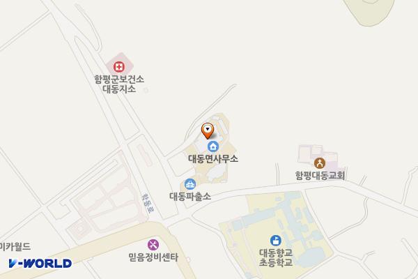 전남함평 대동면사무소 위치 지도 — 전남광주통합특별시 함평군 대동면 대동길 5-10