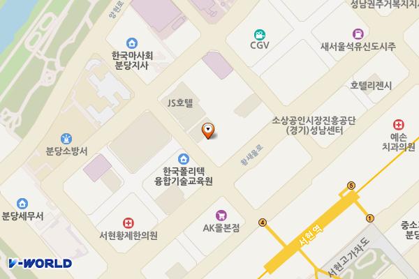 경기성남 n타운빌딩2 위치 지도 — 경기도 성남시 분당구 황새울로335번길 5