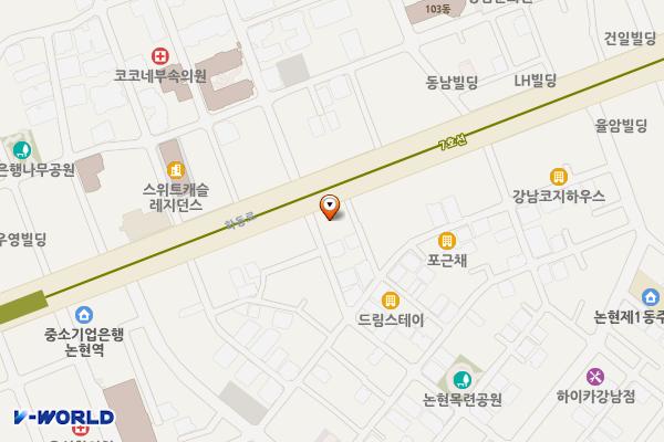 서울강남 디자인벤처스 본사 위치 지도 — 서울특별시 강남구 학동로 130