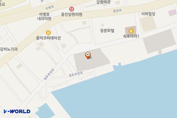 강원속초 로데오 제1주차장 위치 지도 — 강원특별자치도 속초시 청초호반로 246-1