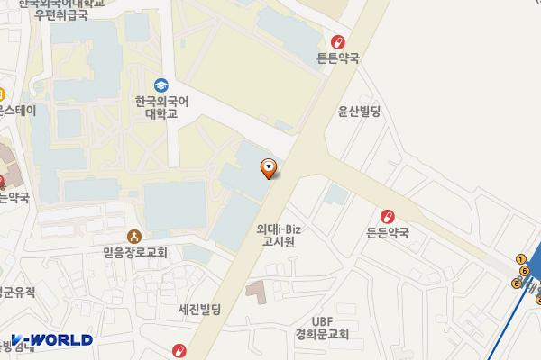 한국외국어대학교4 위치 지도 — 서울특별시 동대문구 이문로 107