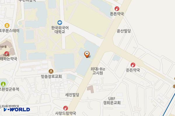 한국외국어대학교7 위치 지도 — 서울특별시 동대문구 이문로 107