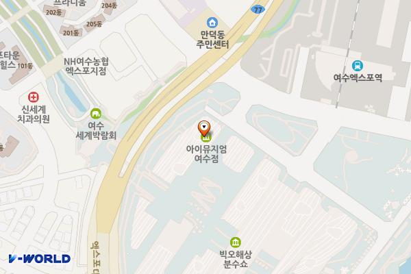 전남여수 2012여수세계박람회재단 A동 위치 지도 — 전남광주통합특별시 여수시 박람회길 1