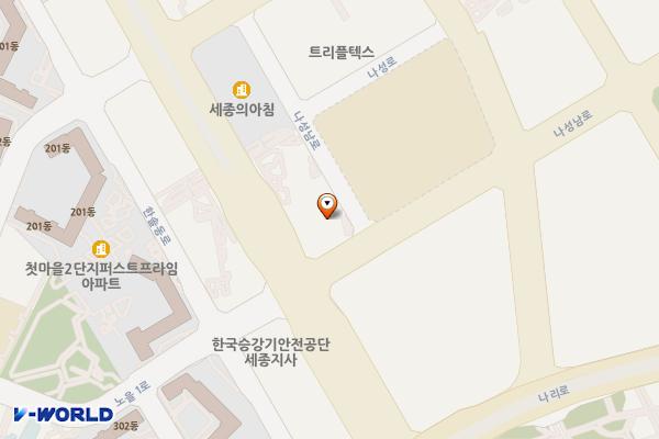 첫마을 BRT환승센터B 위치 지도 — 세종특별자치시 나성남로 7-7