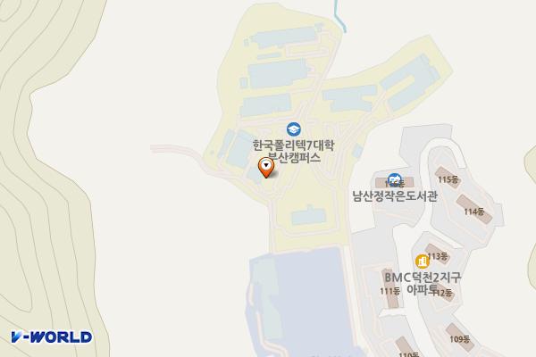 한국폴리텍대학 부산캠퍼스1 위치 지도 — 부산광역시 북구 만덕대로155번길 99