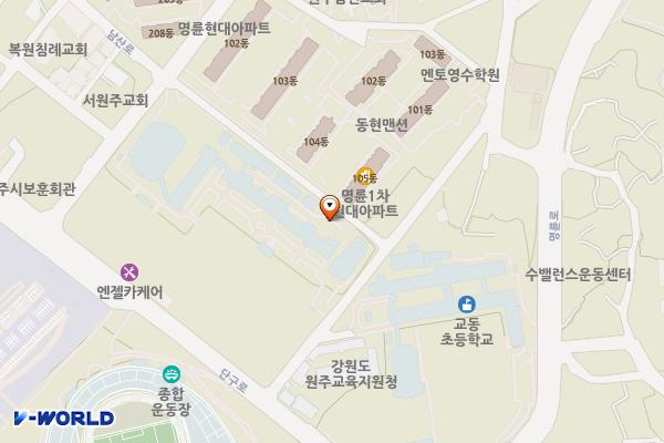 강원원주 원주여자중학교 위치 지도 — 강원특별자치도 원주시 단구로 147