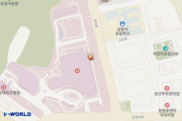 경남창원 창원경상국립대학교병원 1 위치 지도 — 경상남도 창원시 성산구 삼정자로 11