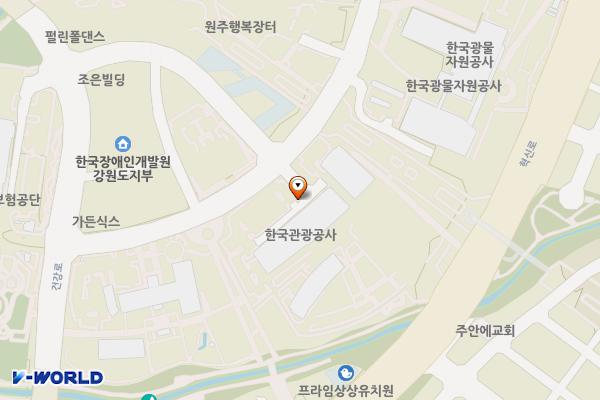강원원주 한국관광공사 위치 지도 — 강원특별자치도 원주시 세계로 10