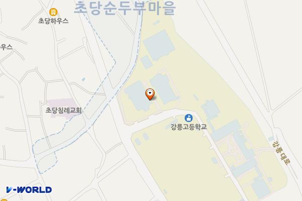 강원강릉 강릉고등학교 위치 지도 — 강원특별자치도 강릉시 강릉대로587번길 68