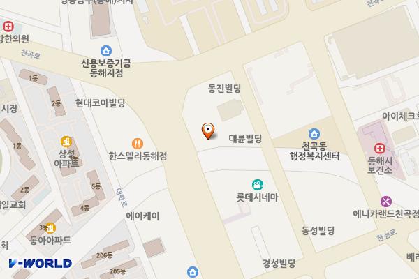 강원동해 뱅뱅/튼튼소아과구간 위치 지도 — 강원특별자치도 동해시 중앙로 248
