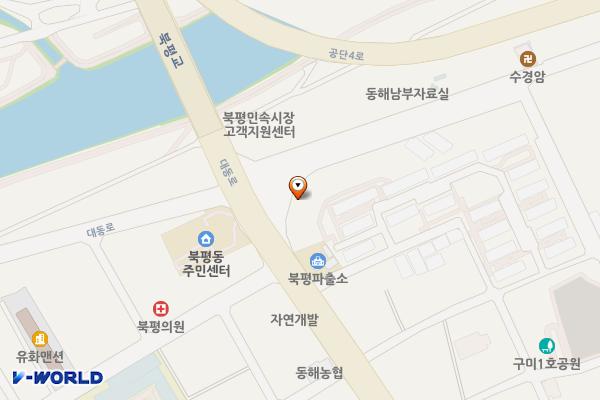 강원동해 북평동 갯목입구(우측면) 위치 지도 — 강원특별자치도 동해시 대동로 138