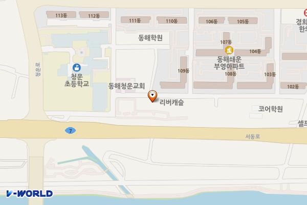 강원동해 북삼동공영주차장 위치 지도 — 강원특별자치도 동해시 쇄운동 14-2 
