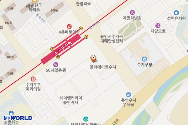 경기용인 평은프라자 위치 지도 — 경기도 용인시 수지구 문정로 15