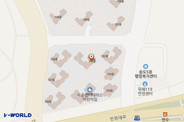인천연수 힐스테이트송도더테라스 9 위치 지도 — 인천광역시 연수구 센트럴로 415