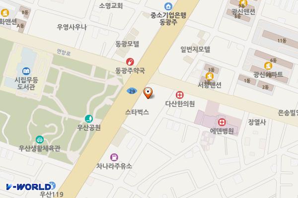 광주북구 동강빌딩 위치 지도 — 전남광주통합특별시 북구 동문대로 152