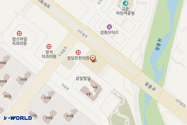 경기고양 원흥줌시티오피스텔 3 위치 지도 — 경기도 고양시 덕양구 서오릉로 625 (도내동) 