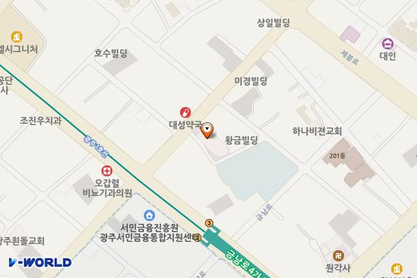 광주동구 광주무돌교회 위치 지도 — 전남광주통합특별시 동구 구성로 188
