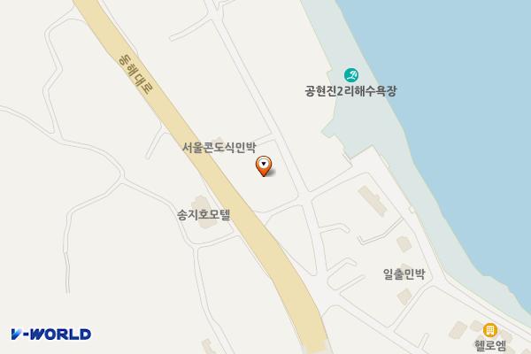 강원고성 공현진 해수욕장 주차장 위치 지도 — 강원특별자치도 고성군 죽왕면 가진해변길 252