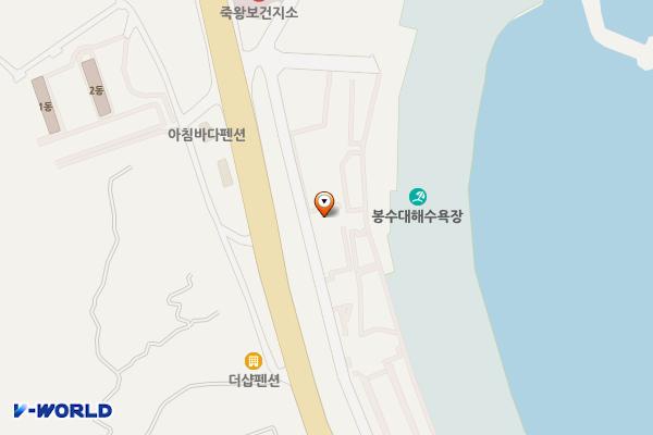 강원고성 봉수대오토캠핑장 주차장 위치 지도 — 강원특별자치도 고성군 죽왕면 오호리 68-5 공동취사장