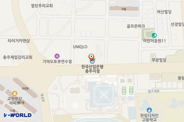 충북충주 KDB산업은행 충주지점 위치 지도 — 충청북도 충주시 계명대로 195 (연수동)