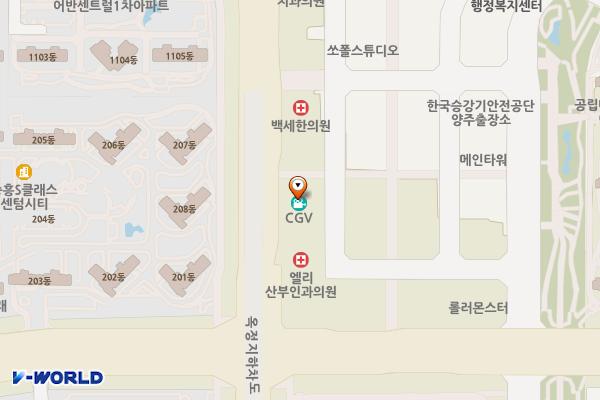경기양주 시네마엠디 위치 지도 — 경기도 양주시 옥정로 200 (옥정동)