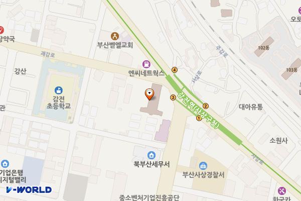 부산사상 예서두레라움 위치 지도 — 부산광역시 사상구 괘감로 146