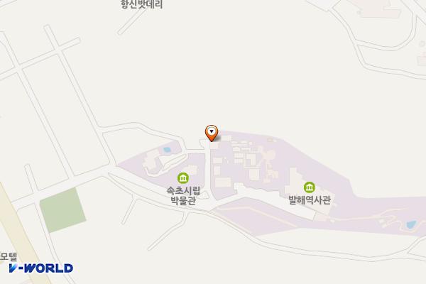강원속초 시립박물관 위치 지도 — 강원특별자치도 속초시 신흥2길 16 (노학동)