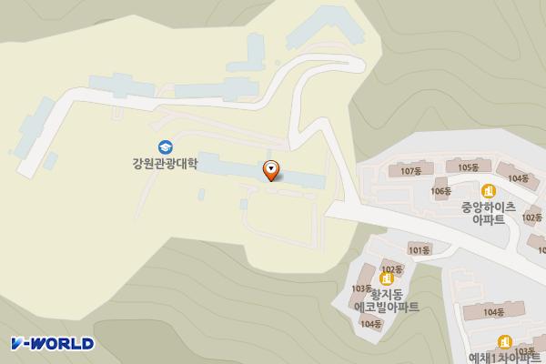 강원태백 강원관광대학 위치 지도 — 강원특별자치도 태백시 대학길 97