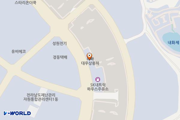 전남목포 내트럭하우스 목포사업소 위치 지도 — 전남광주통합특별시 목포시 대양산단로 154 (대양동)