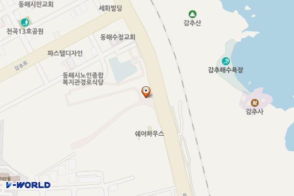 강원동해 평생학습관 주차장 위치 지도 — 강원특별자치도 동해시 감추7길 52