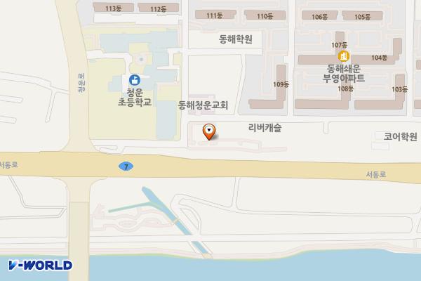 강원동해 북삼동공영주차장(급속) 위치 지도 — 강원특별자치도 동해시 쇄운동 14-2 