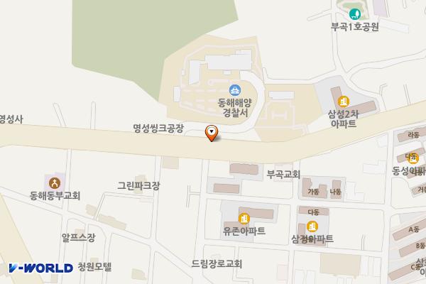 강원동해 부곡동 해양경찰서앞 노상주차장 위치 지도 — 강원특별자치도 동해시 부곡동 166 동해해양경찰서