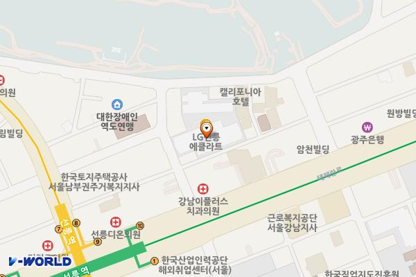 서울강남 LG선릉에클라트B동 2 위치 지도 — 서울특별시 강남구 테헤란로63길 12