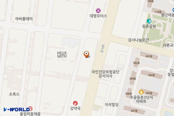 서울강서 갤럭시인탤리젼스오피스텔 위치 지도 — 서울특별시 강서구 강서로 415