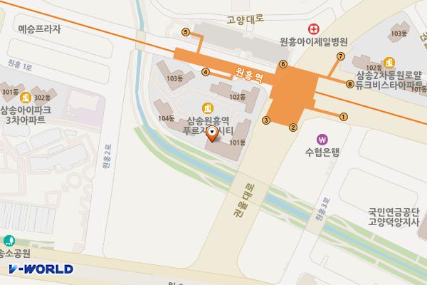 경기고양 원흥역푸르지오 3 위치 지도 — 경기도 고양시 덕양구 권율대로 671
