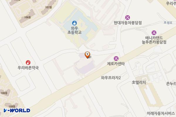 경기화성 와우리교회 구관 위치 지도 — 경기도 화성시 봉담읍 동화역말길 115