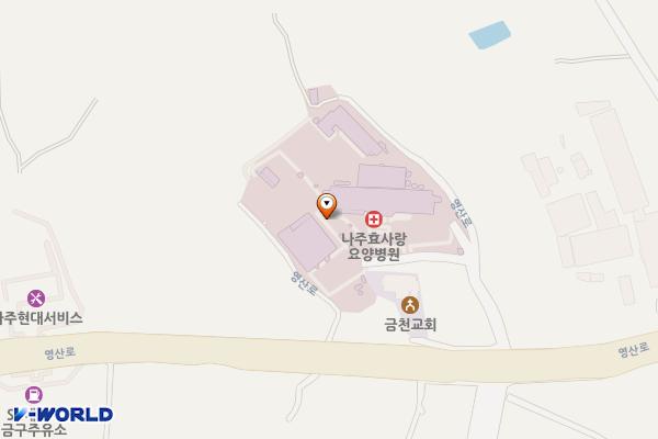 전남나주 나주효사랑요양병원 1 위치 지도 — 전남광주통합특별시 나주시 금천면 영산로 5891-9