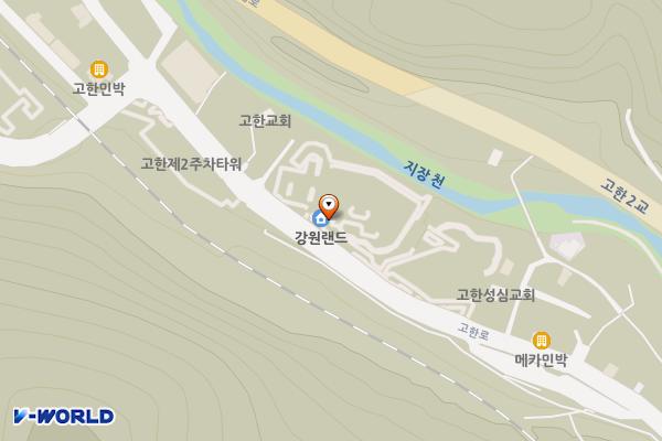 강원랜드 행정동(급속) 위치 지도 — 강원특별자치도 정선군 고한읍 고한로 55