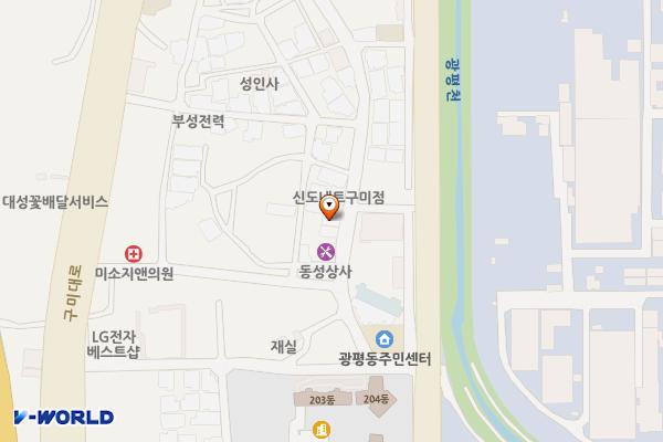 경북구미 예림빌B동 위치 지도 — 경상북도 구미시 광평길 44-1