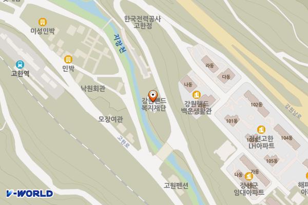 강원랜드인재개발센터 위치 지도 — 강원특별자치도 정선군 고한읍 고한9길 83