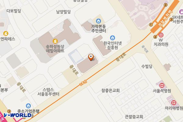 서울송파 밀리아나2차 위치 지도 — 서울특별시 송파구 송파대로28길 24