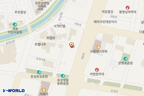 대전유성 한진오피스텔 위치 지도 — 대전광역시 유성구 대학로 31