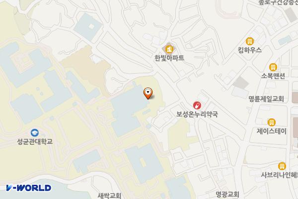 서울종로 성균관대학교 인문사회과학캠퍼스 위치 지도 — 서울특별시 종로구 성균관로 25-2 (명륜3가)