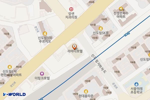 서울구로 라마다 서울신도림호텔 위치 지도 — 서울특별시 구로구 경인로 624