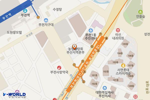 부산진구 농협은행 부산본부 위치 지도 — 부산광역시 부산진구 중앙대로783번길 14