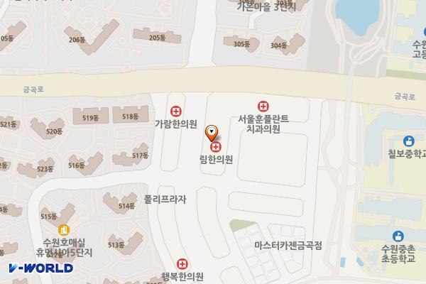 경기수원 비즈웍스6차 위치 지도 — 경기도 수원시 권선구 금곡로102번길 15