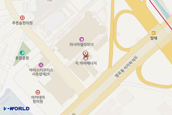 서울서초 양재하이브랜드 1 위치 지도 — 서울특별시 서초구 매헌로 16